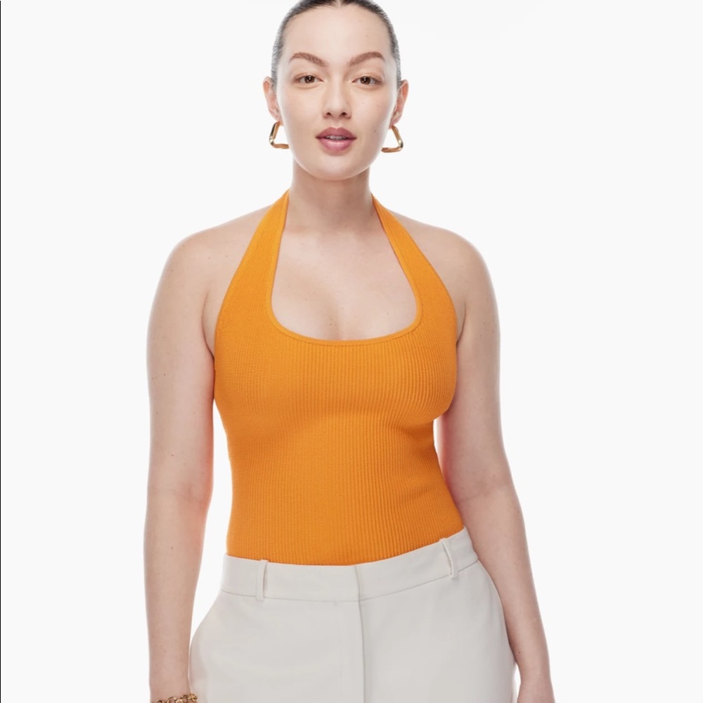 NWT Aritzia sculpt knit backless halter top